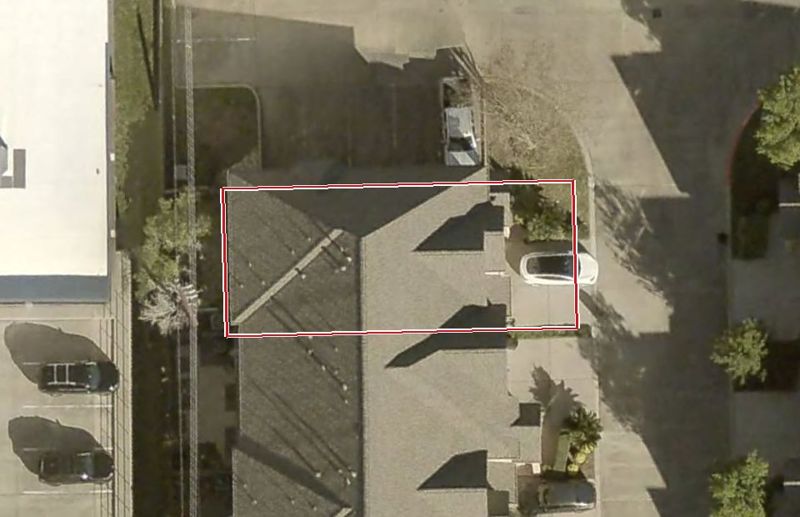 Aerial photo of 6451 W Linpar Ct, lot outlined in red